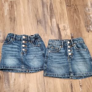 Stylish Denim Skirts with Button Detail